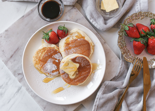 Des pancakes japonais ultra gonflés