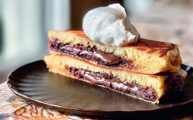 Les pancakes fourrés au chocolat de Cyril Lignac