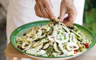 La salade de champignons à la sauce Perla