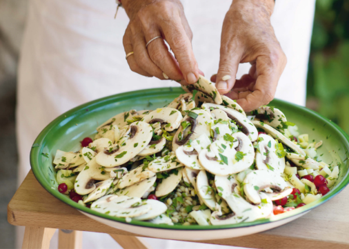 La salade de champignons à la sauce Perla